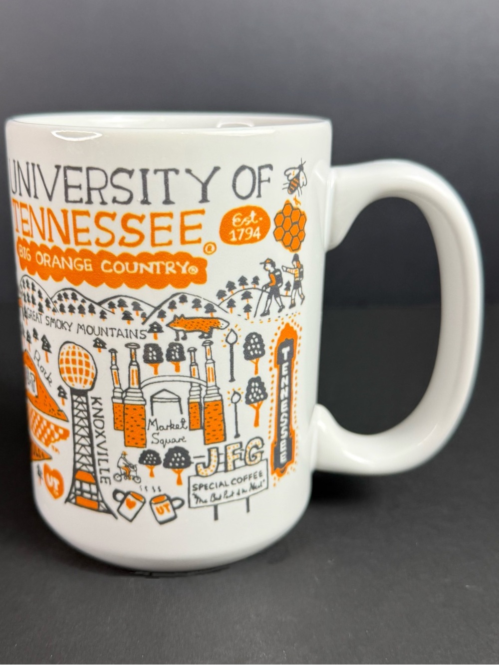 Tennessee Vols Julia Gash 15 Oz Grande Coffee Mug SEC NCAA